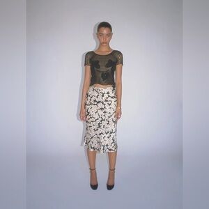 Realisation Par The Naomi in Flower Power Silk Slip Skirt